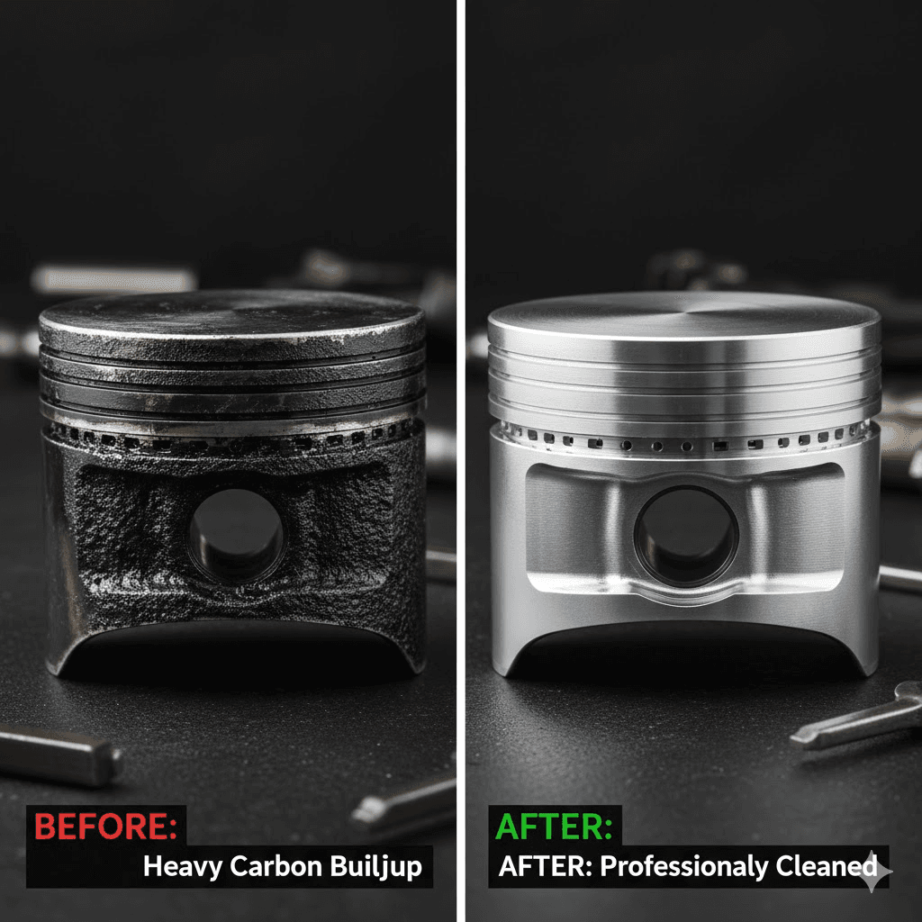 Piston ring installation mistakes 4: Failing to Clean the Piston Ring Grooves